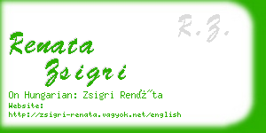 renata zsigri business card